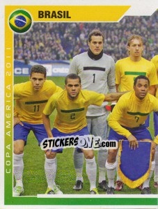 Sticker Brasil - 1 (Team Sticker - Puzzle) - Copa América. Argentina 2011 n. 95 - Navarrete
