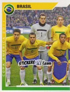 Cromo Brasil - 1 (team sticker - puzzle) - Copa América. Argentina 2011 - Navarrete