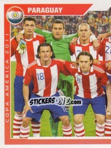 Sticker Paraguay - 1 (team sticker - puzzle) - Copa América. Argentina 2011 - Navarrete