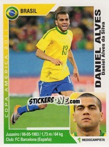 Sticker Dani Alves - Copa América. Argentina 2011 - Navarrete