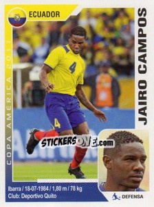Sticker Jairo Campos - Copa América. Argentina 2011 n. 122 - Navarrete