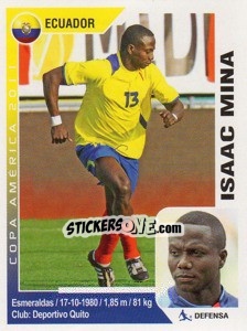 Cromo Isaac Mina - Copa América. Argentina 2011 n. 123 - Navarrete