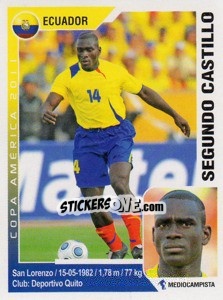 Sticker Segundo Castillo - Copa América. Argentina 2011 n. 125 - Navarrete