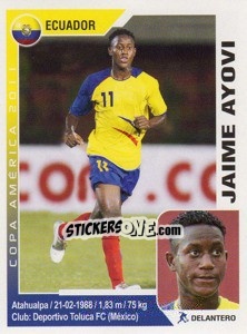 Sticker Jaime Ayovi - Copa América. Argentina 2011 - Navarrete