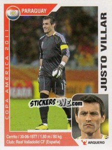 Sticker Justo Villar - Copa América. Argentina 2011 - Navarrete