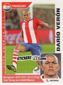 Sticker Dario Veron - Copa América. Argentina 2011 - Navarrete