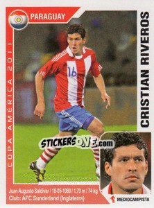 Cromo Cristian Riveros - Copa América. Argentina 2011 - Navarrete