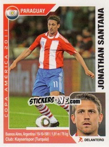 Sticker Jonathan Santana - Copa América. Argentina 2011 - Navarrete