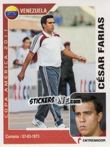 Cromo Cesar Farias - Copa América. Argentina 2011 - Navarrete