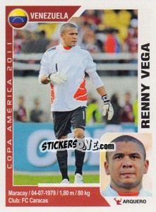 Sticker Renny Vega - Copa América. Argentina 2011 - Navarrete
