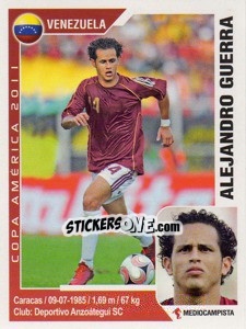 Sticker Alejandro Guerra - Copa América. Argentina 2011 - Navarrete