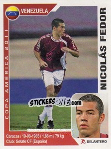 Sticker Miku Nicolas Fedor - Copa América. Argentina 2011 - Navarrete