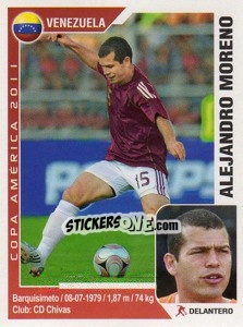 Sticker Alejandro Moreno - Copa América. Argentina 2011 - Navarrete