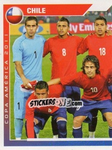 Sticker Chile - 1 (team sticker - puzzle) - Copa América. Argentina 2011 - Navarrete