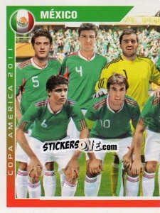 Cromo Mexico - 1 (team sticker - puzzle) - Copa América. Argentina 2011 - Navarrete