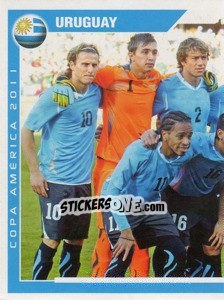 Sticker Uruguay - 1 (team sticker - puzzle) - Copa América. Argentina 2011 - Navarrete