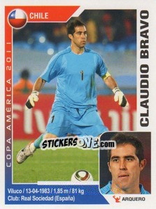 Sticker Claudio Bravo - Copa América. Argentina 2011 n. 176 - Navarrete