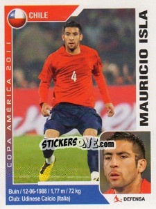 Sticker Mauricio Isla - Copa América. Argentina 2011 - Navarrete