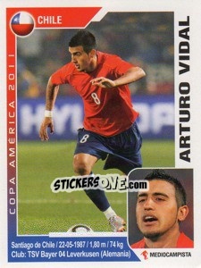 Sticker Arturo Vidal - Copa América. Argentina 2011 n. 183 - Navarrete