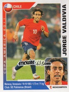 Sticker Jorge Valdivia - Copa América. Argentina 2011 - Navarrete