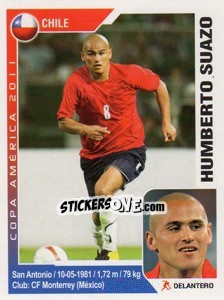 Figurina Humberto Suazo - Copa América. Argentina 2011 - Navarrete