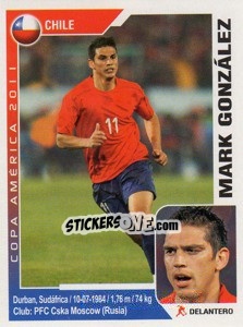 Sticker Mark Gonzalez - Copa América. Argentina 2011 - Navarrete