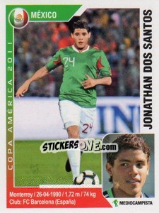 Sticker Jonathan dos Santos - Copa América. Argentina 2011 n. 197 - Navarrete