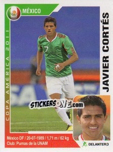 Cromo Javier Cortes - Copa América. Argentina 2011 - Navarrete