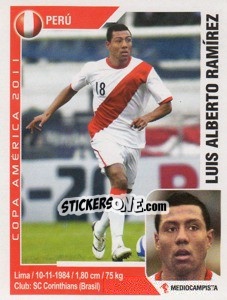 Sticker Luis Alberto Ramirez - Copa América. Argentina 2011 n. 217 - Navarrete