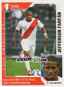 Cromo Jefferson Farfan - Copa América. Argentina 2011 - Navarrete