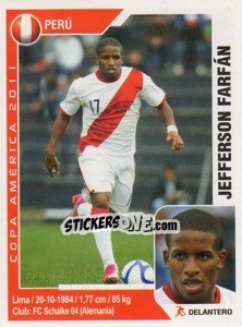 Sticker Jefferson Farfan - Copa América. Argentina 2011 n. 218 - Navarrete