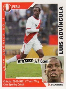 Sticker Luis Advincula - Copa América. Argentina 2011 - Navarrete