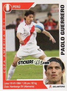 Figurina Paolo Guerrero - Copa América. Argentina 2011 - Navarrete