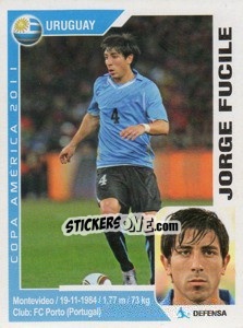 Sticker Jorge Fucile - Copa América. Argentina 2011 n. 227 - Navarrete