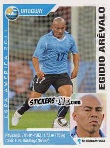 Figurina Egidio Arevalo - Copa América. Argentina 2011 - Navarrete