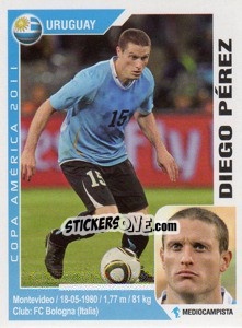 Cromo Diego Perez - Copa América. Argentina 2011 - Navarrete