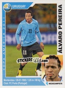 Figurina Alvaro Pereira - Copa América. Argentina 2011 - Navarrete