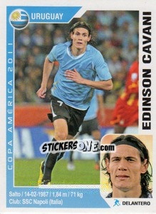 Sticker Edinson Cavani - Copa América. Argentina 2011 n. 235 - Navarrete