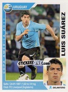 Cromo Luis Suarez - Copa América. Argentina 2011 - Navarrete