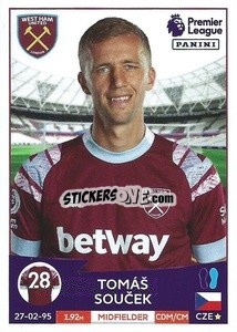 Sticker Tomáš Souček - English Premier League 2022-2023 n. 595 - Panini
