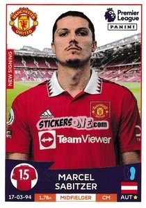 Sticker Marcel Sabitzer (Manchester United) - English Premier League 2022-2023 n. U31 - Panini