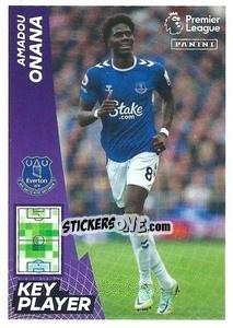 Cromo Amadou Onana (Key Player) - English Premier League 2022-2023 - Panini