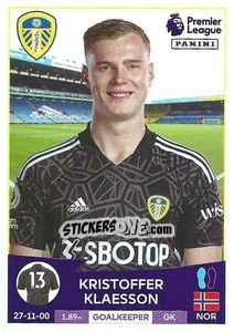 Cromo Kristoffer Klaesson - English Premier League 2022-2023 - Panini