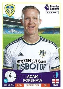 Sticker Adam Forshaw - English Premier League 2022-2023 n. 296 - Panini