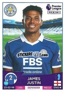 Sticker James Justin - English Premier League 2022-2023 n. 350 - Panini