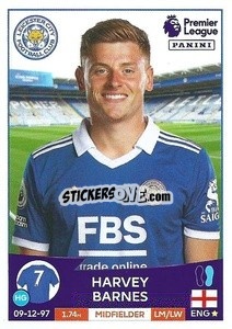 Figurina Harvey Barnes - English Premier League 2022-2023 - Panini