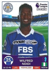 Sticker Wilfred Ndidi - English Premier League 2022-2023 - Panini