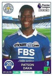 Sticker Patson Daka - English Premier League 2022-2023 n. 368 - Panini