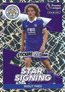 Sticker Wout Faes (Star Signing) - English Premier League 2022-2023 n. 370 - Panini
