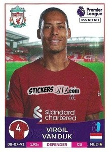 Sticker Virgil van Dijk - English Premier League 2022-2023 n. 380 - Panini